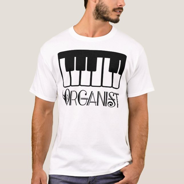 T-shirt Cadeau de clavier d'organiste (Devant)
