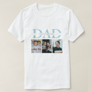 T-shirt Cadeau de collage de photo de papa avec message pe