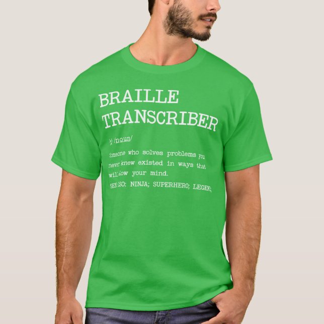 T-shirt Cadeau de conception de définition de transcripteu (Devant)