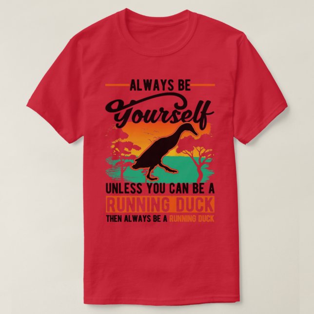 T-shirt Cadeau de coureur indien canard 7 (Design devant)