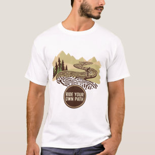 T-shirt Cadeau de cycliste Suivez Votre Propre Chemin