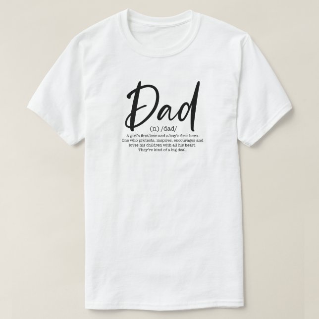T-shirt Cadeau de définition de papa significatif pour pèr (Design devant)