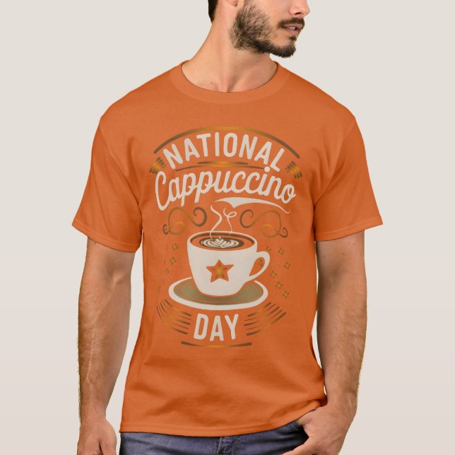 T-shirt Cadeau de design de cappuccino national (Devant)