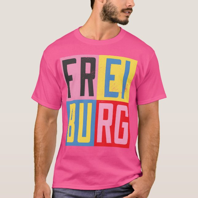 T-shirt cadeau de design de villes de Fribourg (Devant)