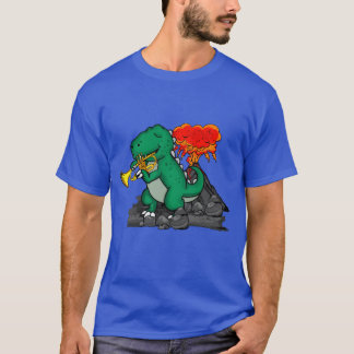 T-shirt Cadeau de dinosaure Musique de groupe de cuivres B