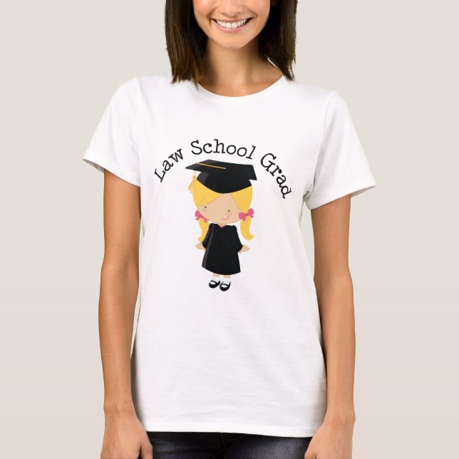 T-shirt Cadeau de diplômé d'école de droit pour elle (Devant)