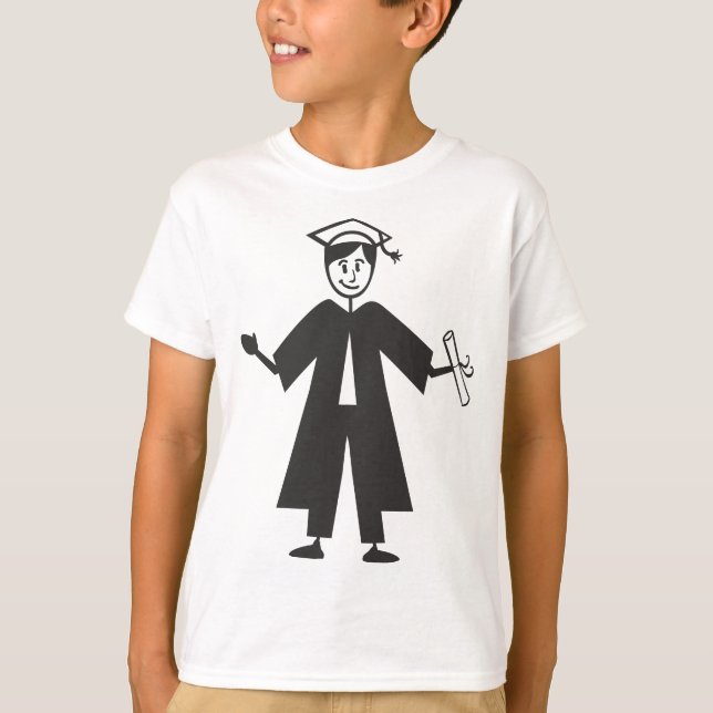 T-shirt cadeau de diplôme, diplômé de l'université, félici (Devant)