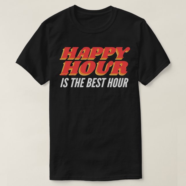 T-shirt Cadeau de Disque Jockey pour Happy hour (Design devant)