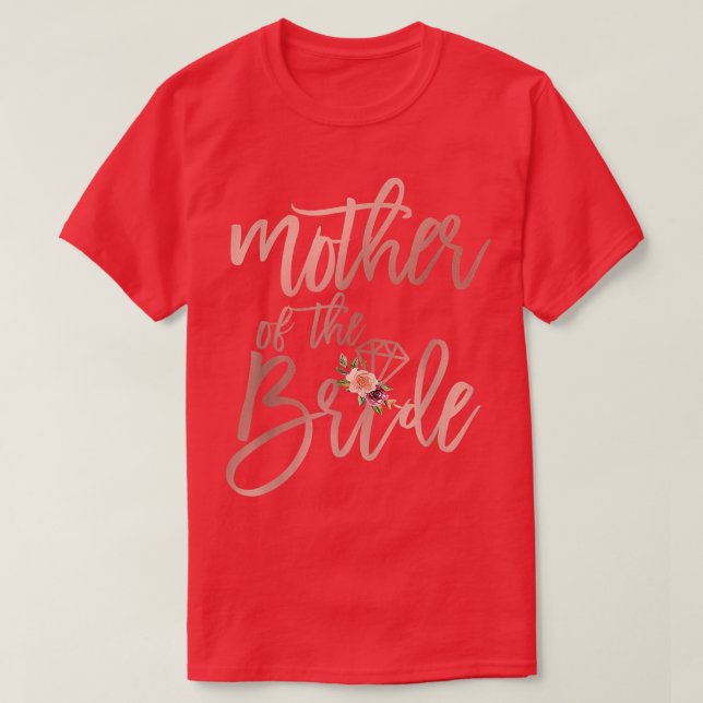 T-shirt Cadeau de douche de mariage pour maman de la marié (Design devant)