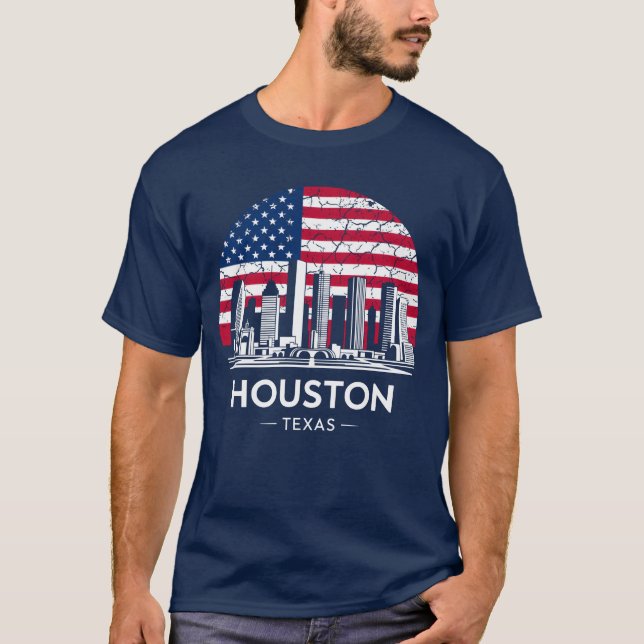 T-shirt Cadeau de drapeau de Houston Cityeas (Devant)