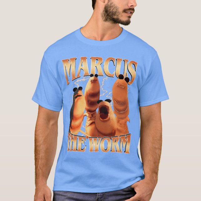 T-shirt Cadeau de fan de bottes Marcushe Worm pour hommes  (Devant)
