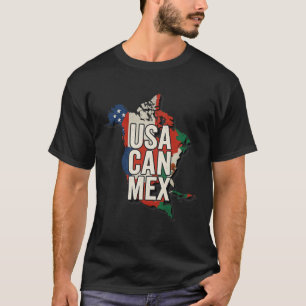 T-shirt Cadeau de fan de football Usa Can Mex Amérique du