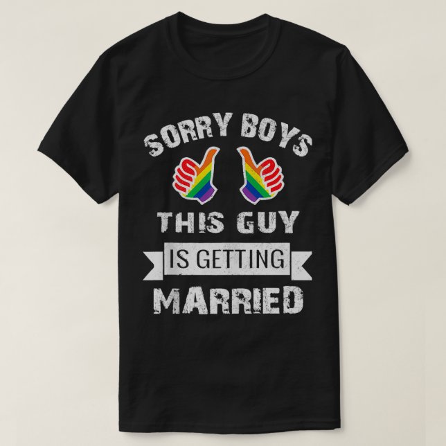 T-shirt Cadeau de fête de BACHELOR LGBT Fierté Gay Marié M (Design devant)