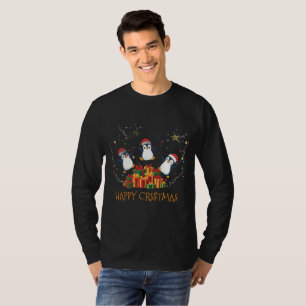 T-shirt Cadeau de fête de Noël Pingouins Heureux