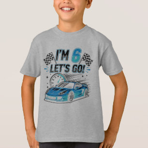 T-shirt Cadeau de fête de voiture pour 6 ans – J'ai 6 ans,