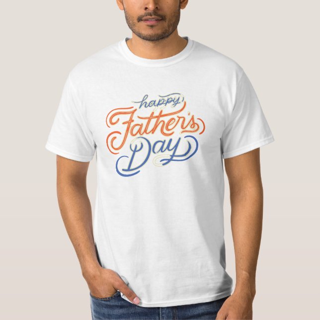 T-shirt cadeau de fête des pères heureux (Devant)