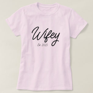 T-shirt Cadeau de fiançailles personnalisé pour elle Marié