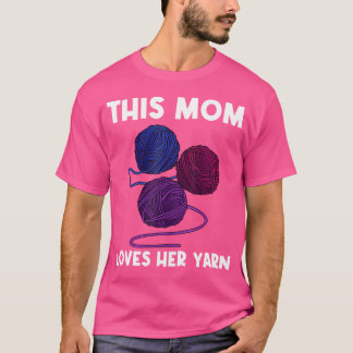 T-shirt Cadeau de fil Cool Pour Maman Maman Crocheter Tric