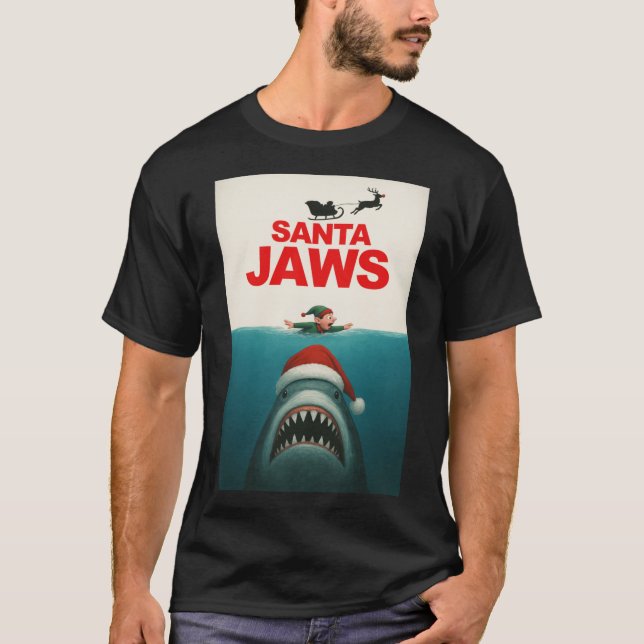 T-shirt cadeau de fille aux dents de Santa (Devant)