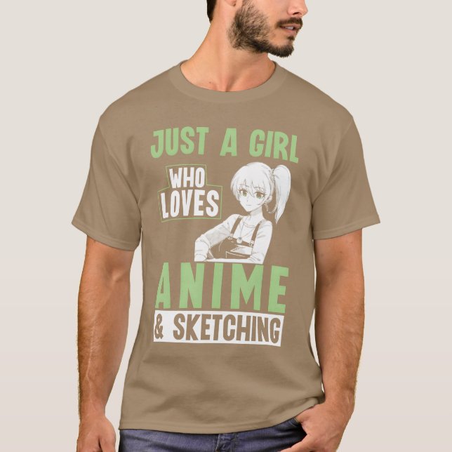 T-shirt Cadeau de fille de dessin d'anime (Devant)