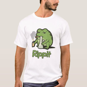 T-shirt Cadeau de fumeur de grenouille drôle Rippit, Greno