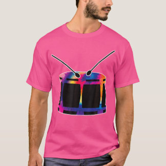 T-shirt Cadeau De Fûts Pour Tambour Multicolor Tie Dye Dru