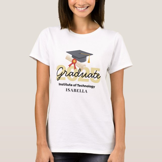 T-shirt Cadeau de graduation personnalisée - Classe de 202 (Devant)