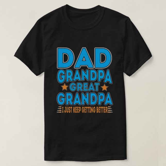 T-shirt Cadeau de Grand-Enfants Papa Grand-Papi Grand-Papi (Design devant)