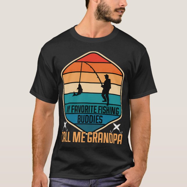 T-shirt Cadeau de grand-père pêche (Devant)