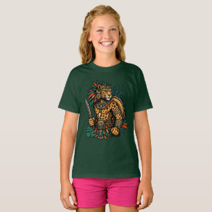 T-shirt Cadeau de guerrier tribal Jaguar pour enfants Doub
