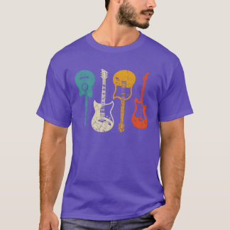 T-shirt Cadeau de guitare pour guitariste Style rétro cade