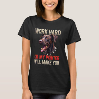 T-shirt Cadeau de gym amusant pour chien pointer allemand