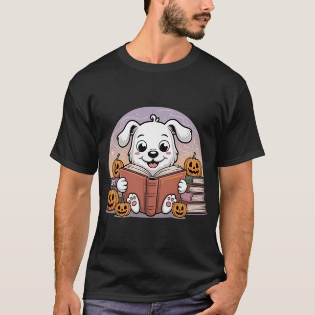 T-shirt Cadeau de Halloween pour chien mignon (Devant)