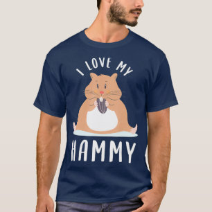 T-shirt Cadeau de hamster mam mignon J'aime mon hammy