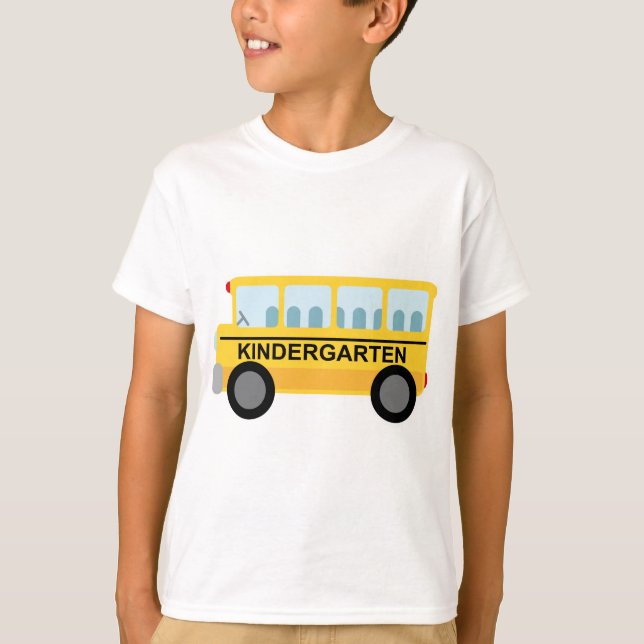 T-shirt Cadeau de jardin d'enfants (autobus scolaire) (Devant)