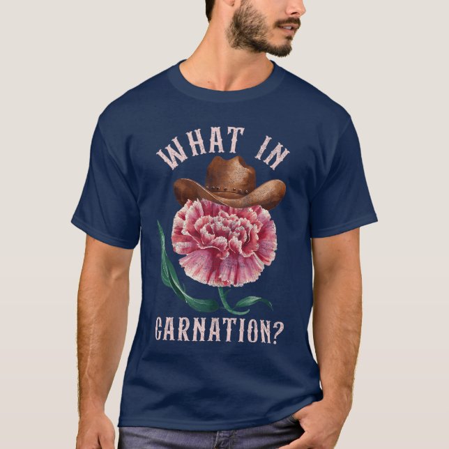T-shirt Cadeau de jardinage drôle pour elle Quel Carnation (Devant)