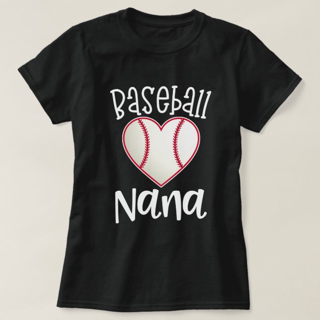 T-shirt Cadeau de jeu de baseball de la grand-maman des (Design devant)