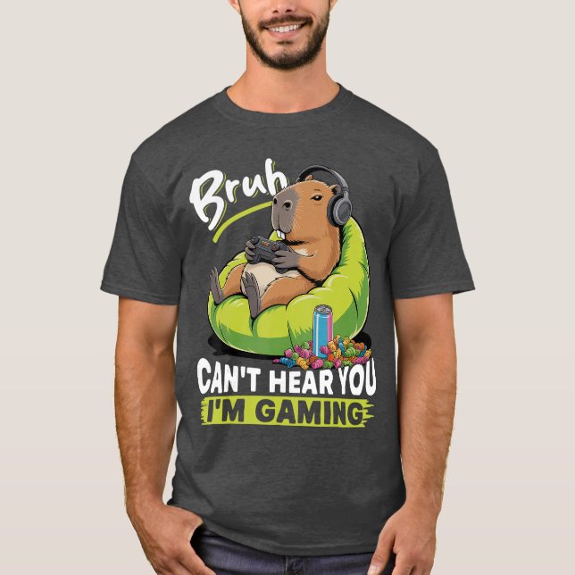 T-shirt Cadeau de jeu pour gamer Capybara (Devant)
