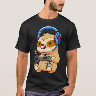 T-shirt Cadeau de jeu vidéo de paresseux de joueur de pare