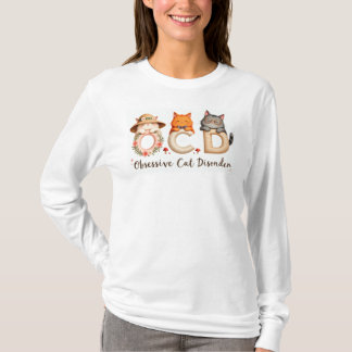 T-shirt Cadeau de la dame de chat - Trouble de chat obsess