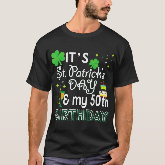 T-shirt Cadeau de la fête du Jour de la Saint Patrick 50e  (Devant)
