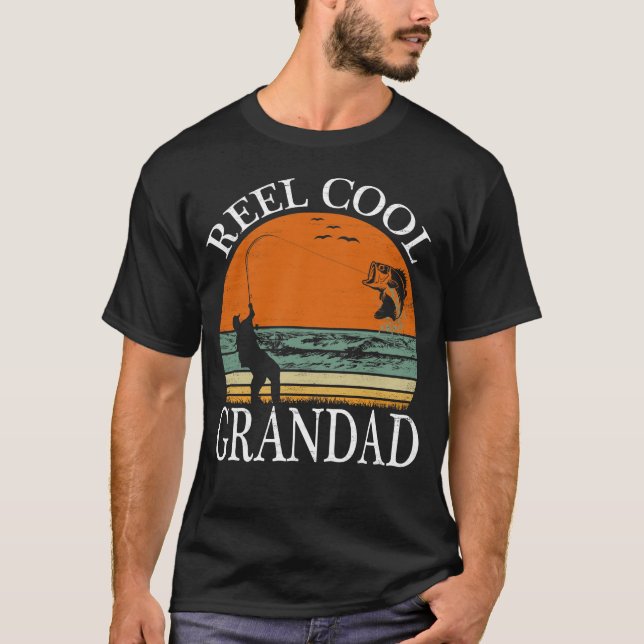 T-shirt Cadeau de la grand-Fête des pères Reel Cool (Devant)