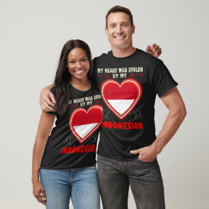 T-shirt Cadeau de la Saint-Valentin Cœur Volé Indonésien