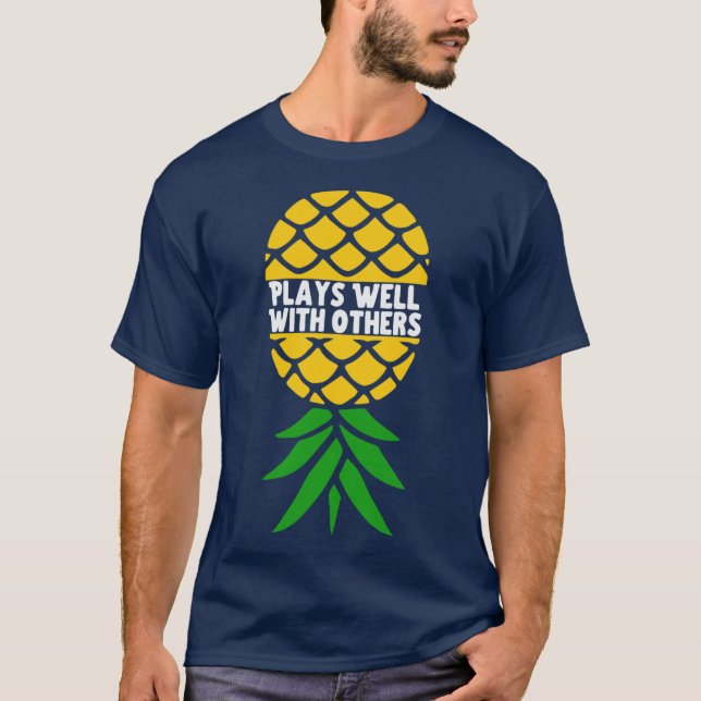 T-shirt Cadeau de l'ananas à l'envers (Devant)