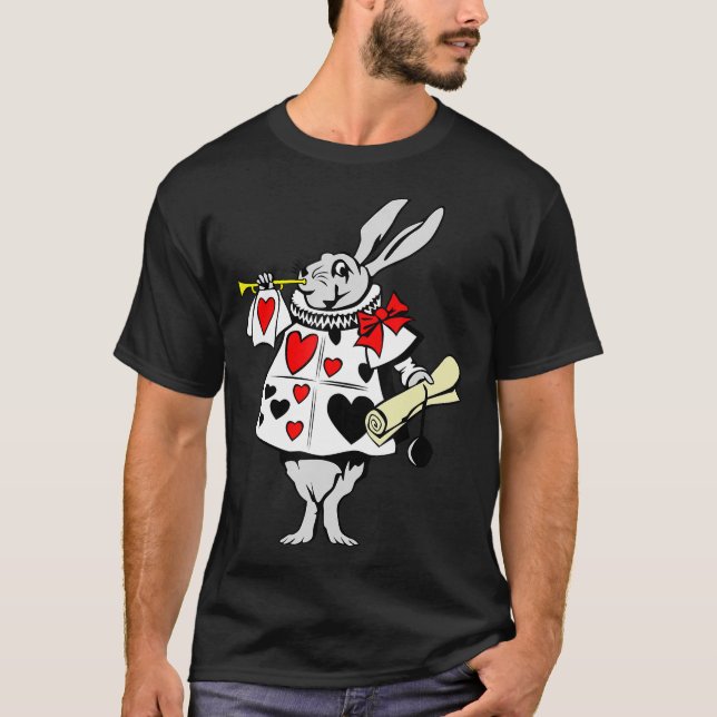 T-shirt Cadeau de lapin| Alice au pays des merveilles (Devant)