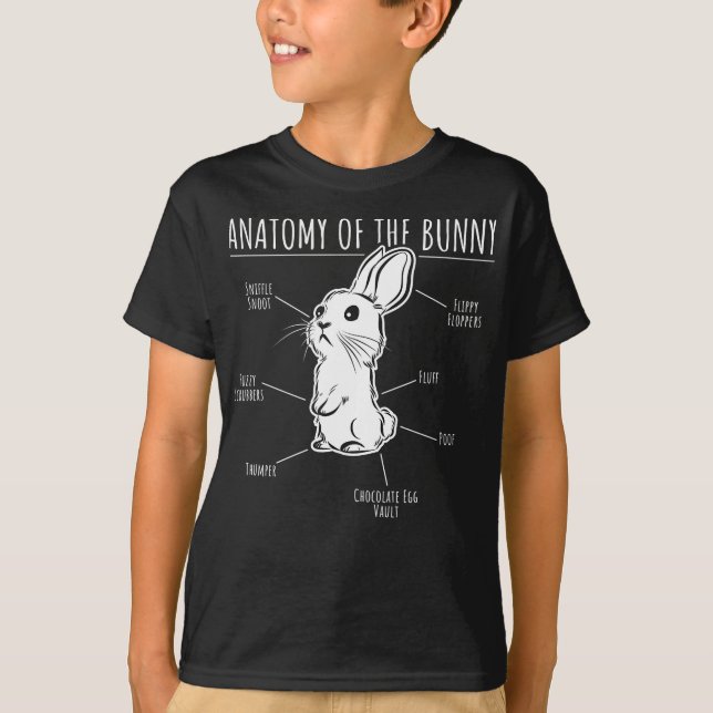 T-shirt Cadeau de lapin|Anatomie Du Lapin Cute Rabbit Amou (Devant)
