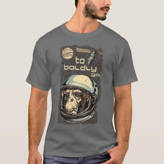 T-shirt Cadeau de l'astronaute singe Chimpanzé Cosmique