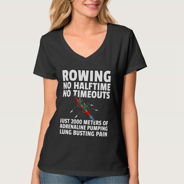 T-shirt Cadeau de l'équipage d'aviron Drôle de rambarde 1 (Devant)