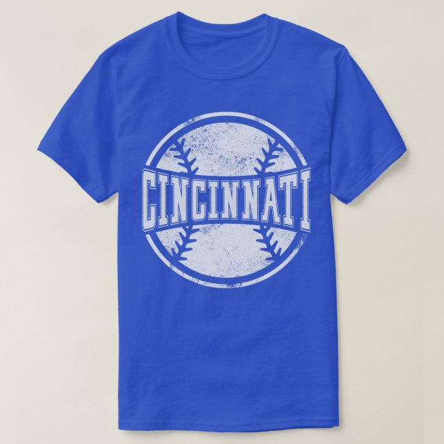 T-shirt Cadeau de l'équipe de baseball de Cincinnati vinta (Design devant)