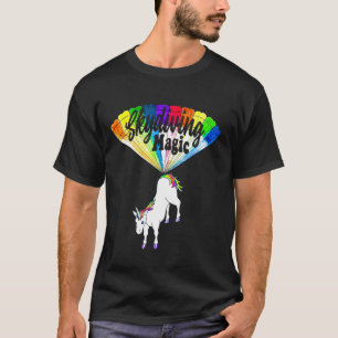 T-shirt Cadeau de licorne magique de parachutisme pour hom
